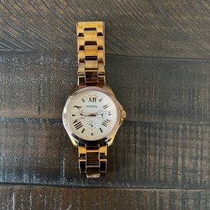 Rose Gold Fossil Watch